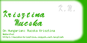 krisztina mucska business card